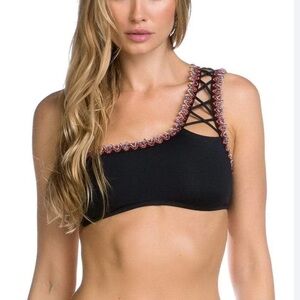 BECCA One Shoulder Lace up bikini top